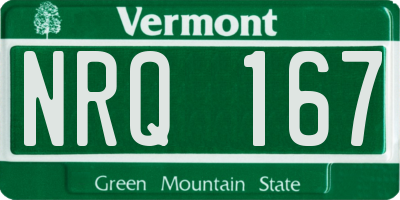 VT license plate NRQ167