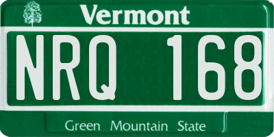 VT license plate NRQ168