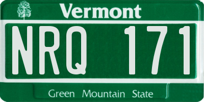 VT license plate NRQ171