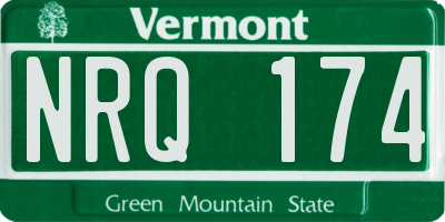 VT license plate NRQ174