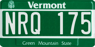 VT license plate NRQ175