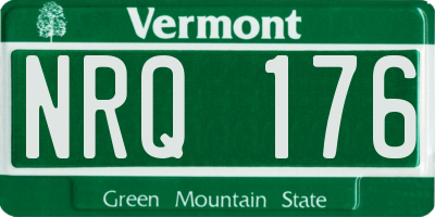 VT license plate NRQ176