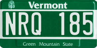 VT license plate NRQ185