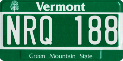 VT license plate NRQ188