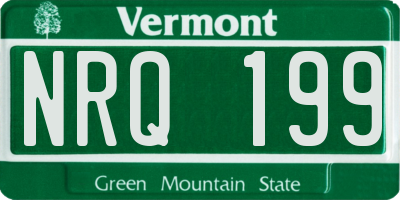VT license plate NRQ199