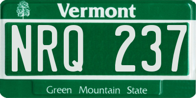 VT license plate NRQ237