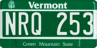 VT license plate NRQ253