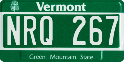 VT license plate NRQ267