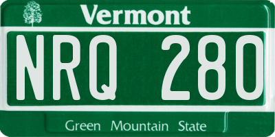 VT license plate NRQ280