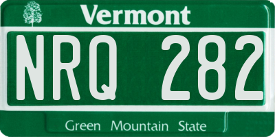 VT license plate NRQ282