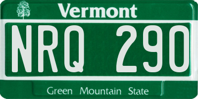 VT license plate NRQ290