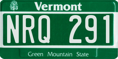 VT license plate NRQ291