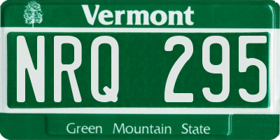 VT license plate NRQ295