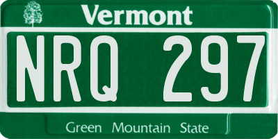 VT license plate NRQ297