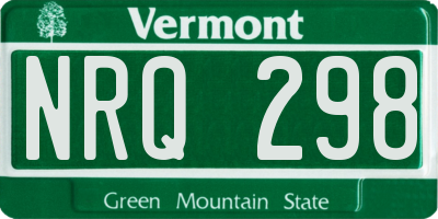 VT license plate NRQ298