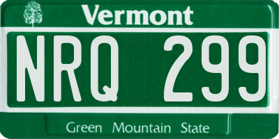 VT license plate NRQ299