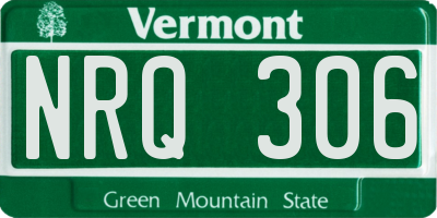VT license plate NRQ306