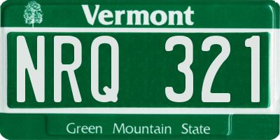 VT license plate NRQ321