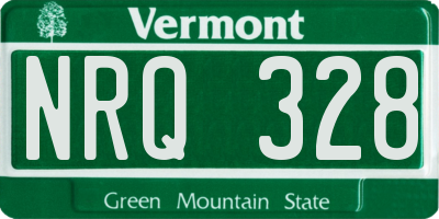 VT license plate NRQ328