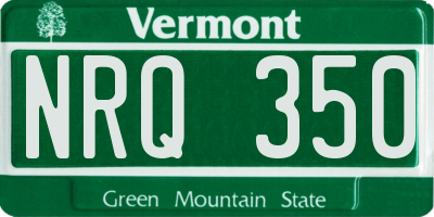 VT license plate NRQ350