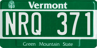 VT license plate NRQ371