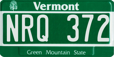 VT license plate NRQ372