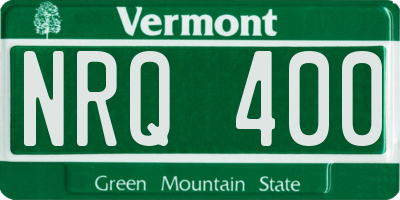 VT license plate NRQ400