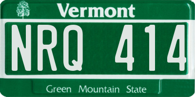 VT license plate NRQ414