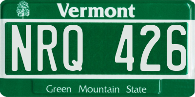 VT license plate NRQ426