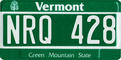 VT license plate NRQ428