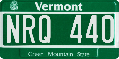 VT license plate NRQ440