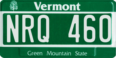 VT license plate NRQ460