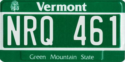 VT license plate NRQ461