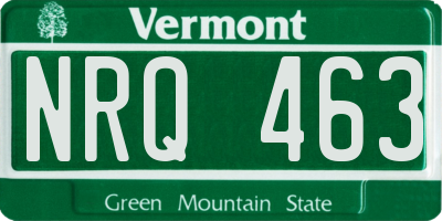 VT license plate NRQ463