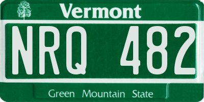 VT license plate NRQ482