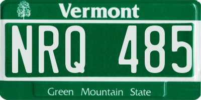 VT license plate NRQ485