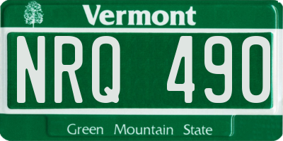 VT license plate NRQ490