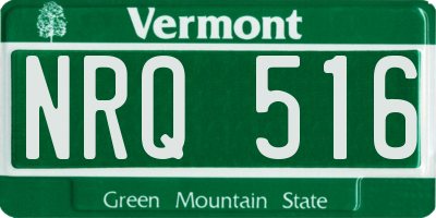 VT license plate NRQ516