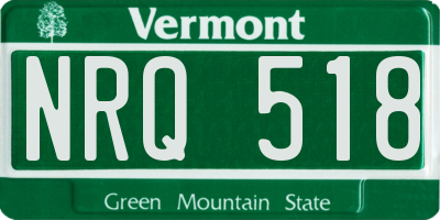 VT license plate NRQ518