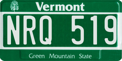 VT license plate NRQ519