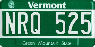 VT license plate NRQ525