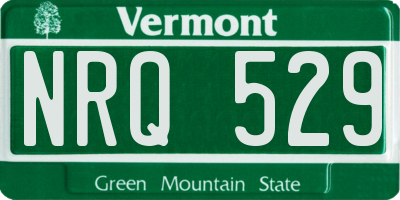 VT license plate NRQ529