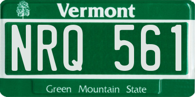 VT license plate NRQ561