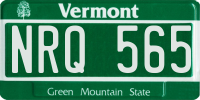 VT license plate NRQ565