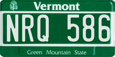 VT license plate NRQ586