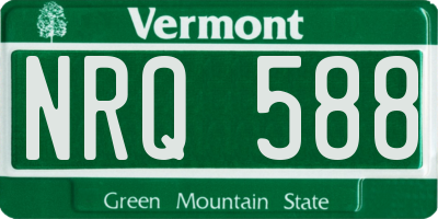 VT license plate NRQ588