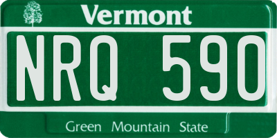 VT license plate NRQ590