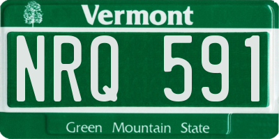 VT license plate NRQ591
