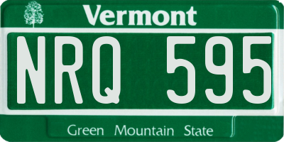 VT license plate NRQ595