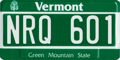 VT license plate NRQ601